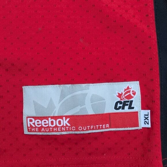 Reebok Red Calgary Stampeders Tate No. 4 CFL Football Jersey Size 2XL - Picture 5 of 9